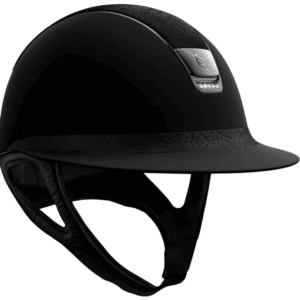 Samshield Reithelm Miss Shield Shadowmatt Flower Leather Black Dressage